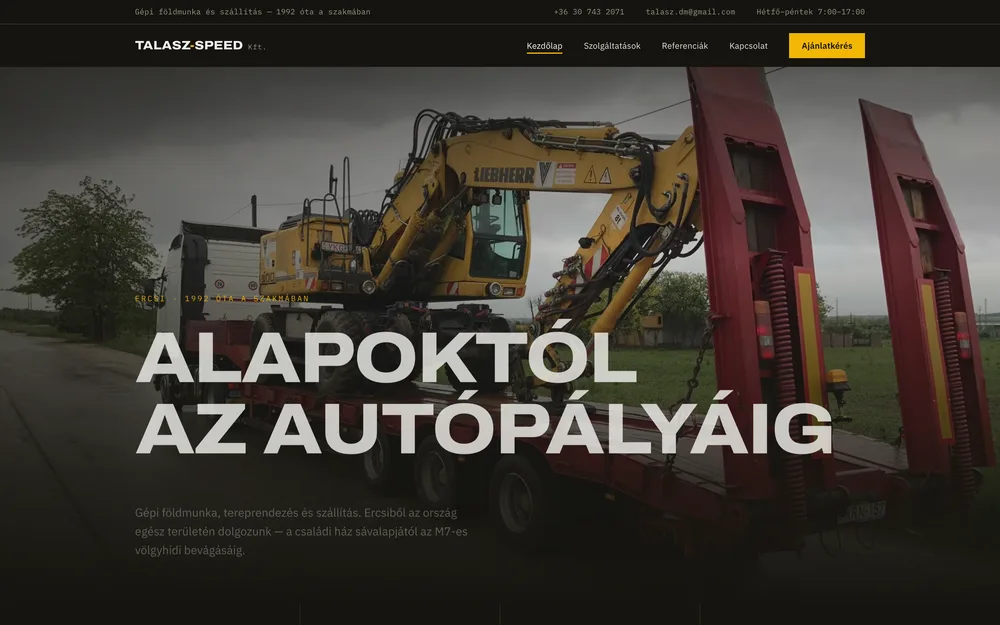 Elkészült, reszponzív weboldal előnézete böngészőkeretben